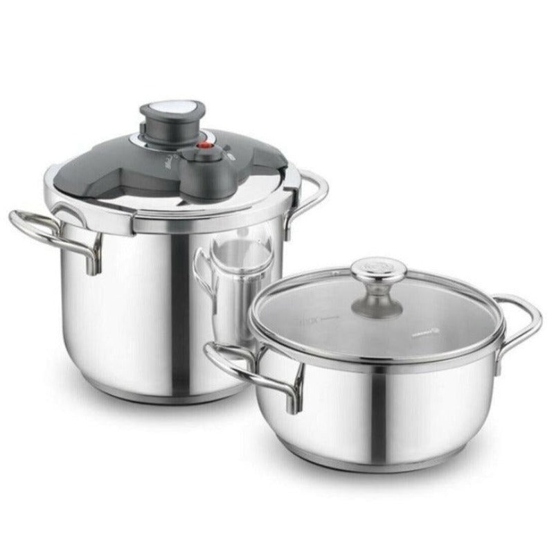Korkmaz Alia Stainless Steel Cookware and Pressure Pot Set