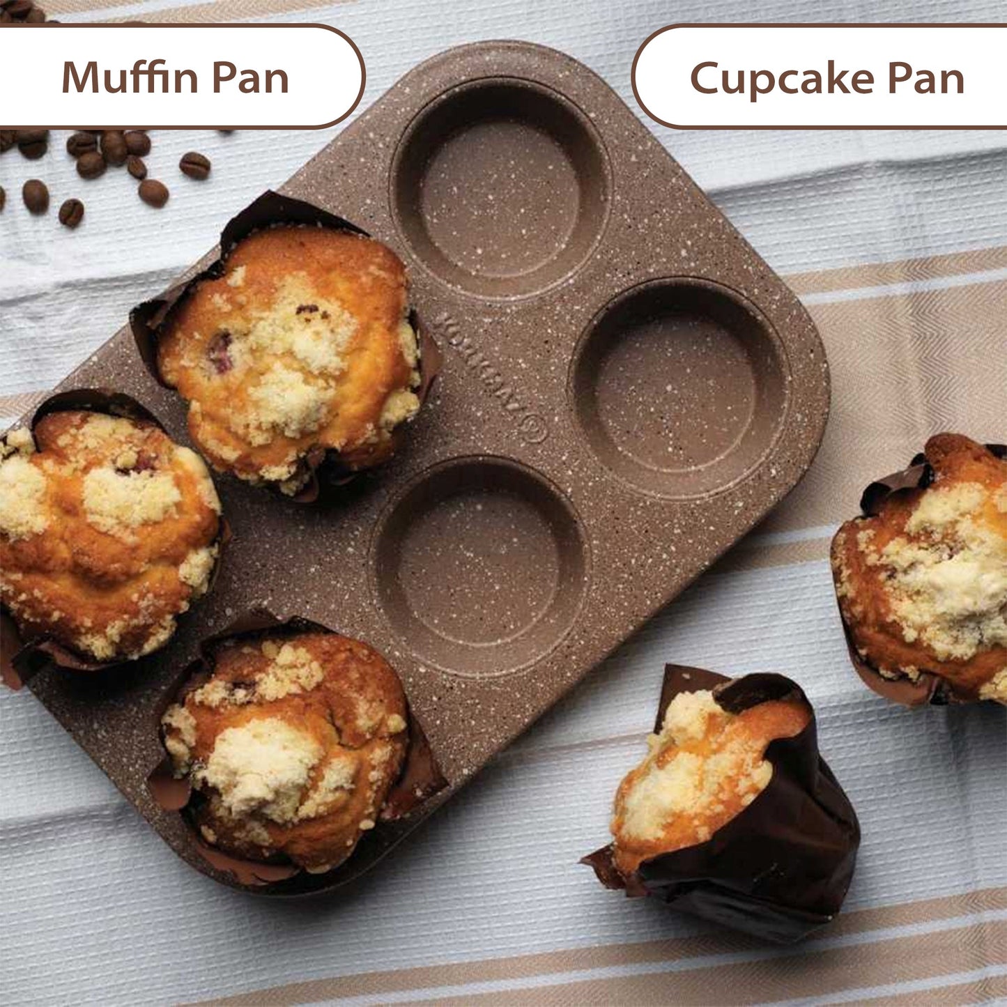 Granite Nonstick Muffin and Cupcake Pan 12 Cup — Korkmaz