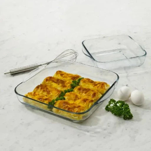 Glass Bakeware Square Dish Set Oven-Safe — Pasabahce, 2 Piece