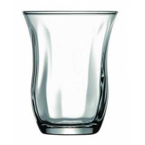 Turkish Tea Glass Set 6 Piece — Pasabahce Cihangir, 3.4 Oz