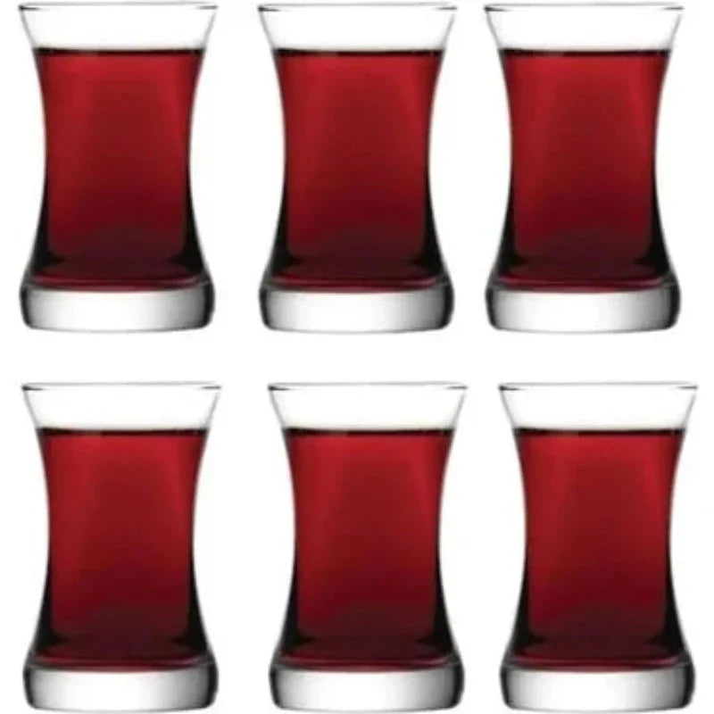 Turkish Tea Glass Set Misis 6 Piece — Pasabahce, 5.4 Oz