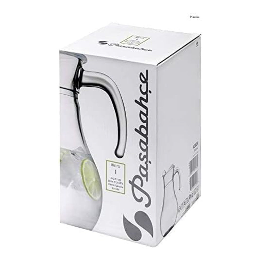 Pasabahce Bistro Glass Water Jug with Lid — 61 Oz