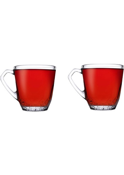 Tea Mug with Handle 2 Piece — Pasabahce Mercan, 5.5 Oz