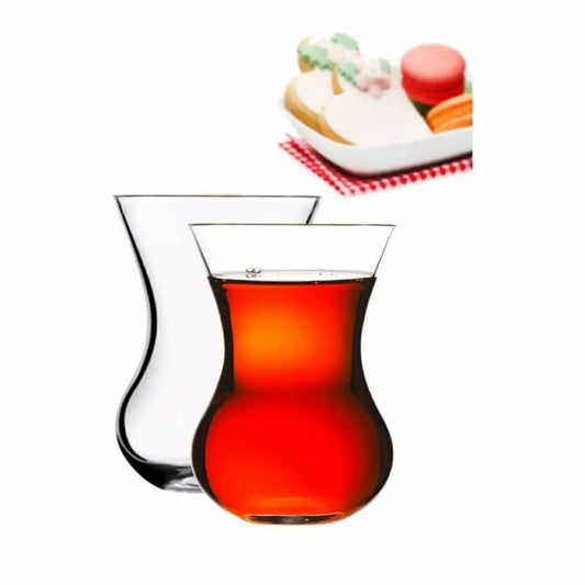 Turkish Teacup Set Nude 6 Piece — Pasabahce, 4.75 Oz