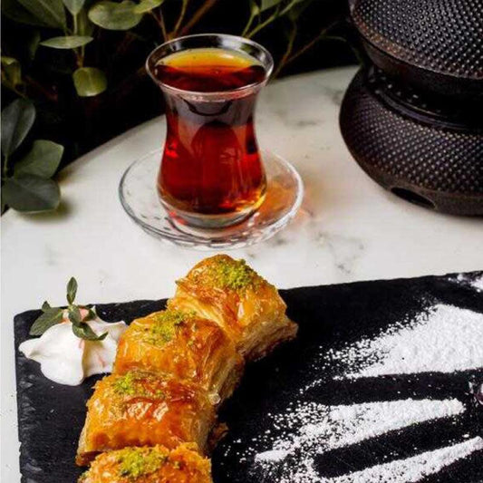 Turkish Tea Cup Set 6 Piece — Pasabahce Aida, 4.75 Oz
