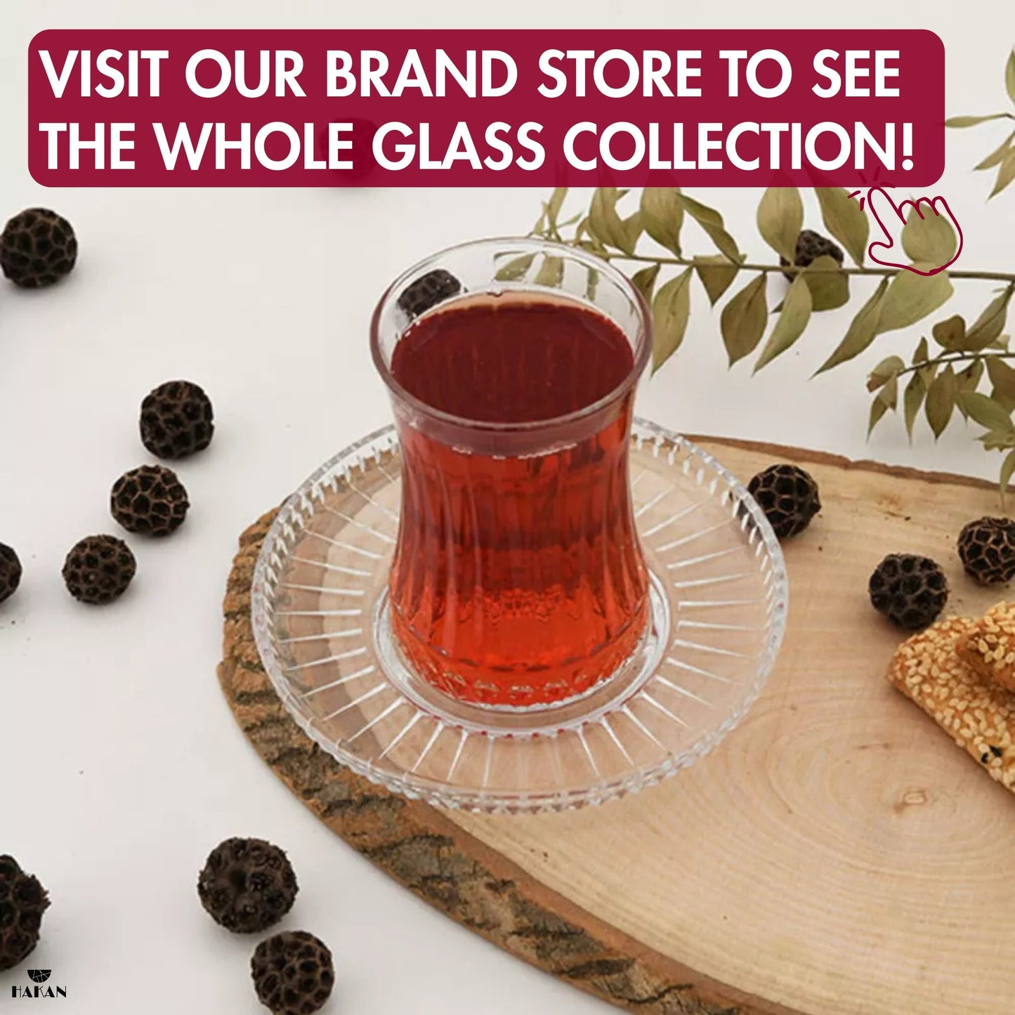 Turkish Tea Glass Set 12 Piece — Tulip Clear Cups