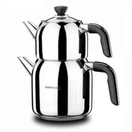 Turkish Teapot Set Stainless Steel — Korkmaz Kappa