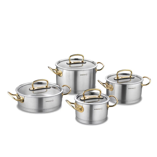 Korkmaz Proline Stainless Steel Cookware Set — 8 Piece