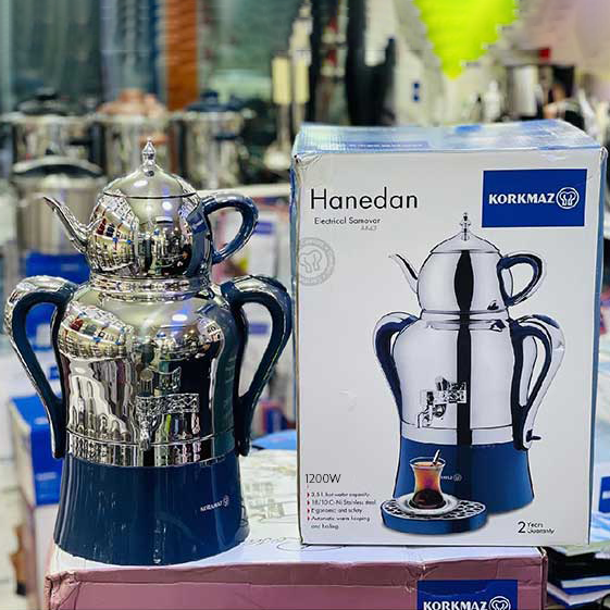 Electric Samovar Stainless Steel 4.8 L Premium — Korkmaz Hanedan