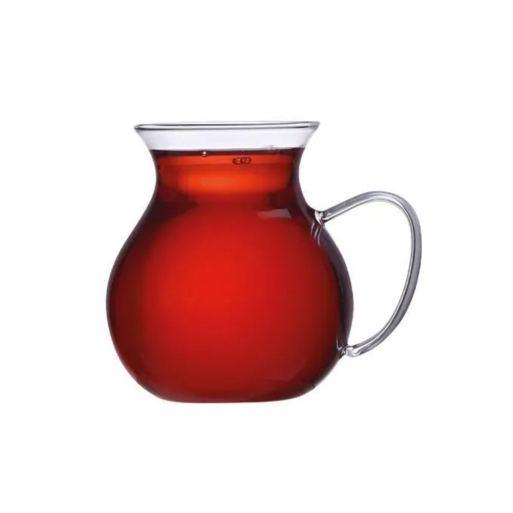 Turkish Tea Cup Set 3 Piece — Keyfi Ala, 6.7 Oz Large