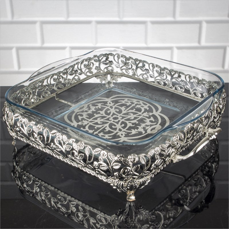 Handmade Casserole Dish with Decorative Serving Holder