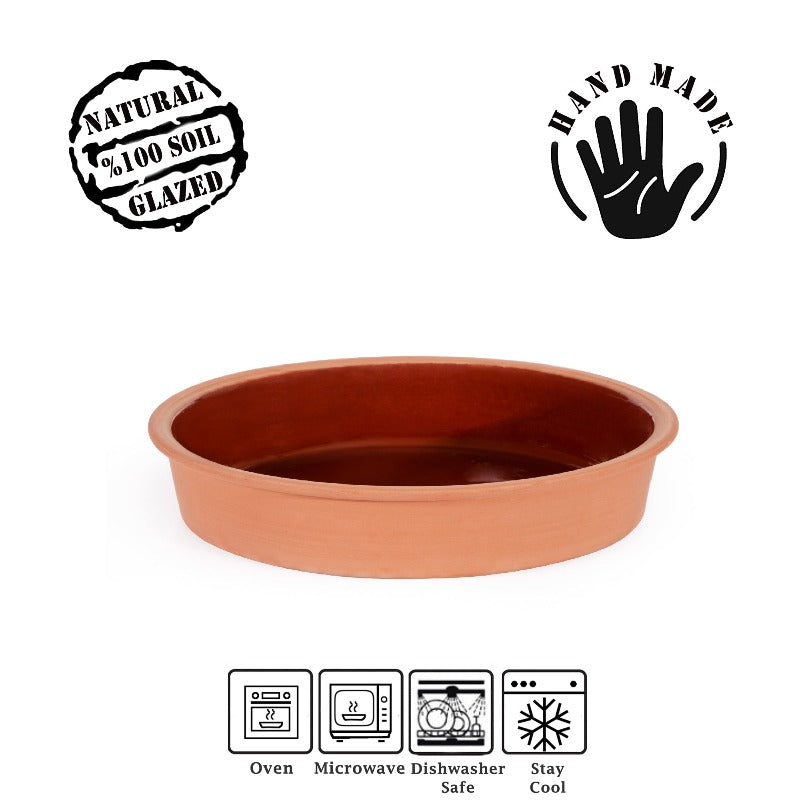 Terracotta Yogurt Bowl Glazed — 3 Sizes, Clay Earthen Pot