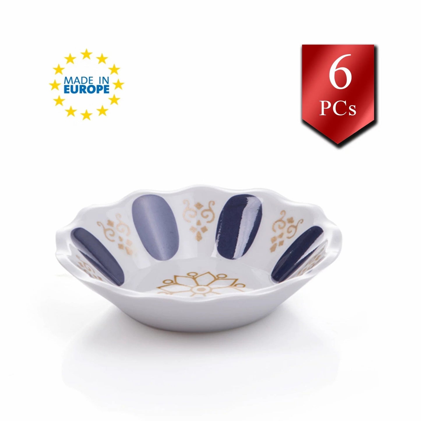 Melamine Turkish Tea Saucer Set 6 Piece — 3.9 Inch