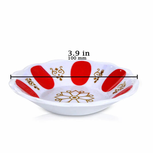 Melamine Turkish Tea Saucer Set 6 Piece — 3.9 Inch