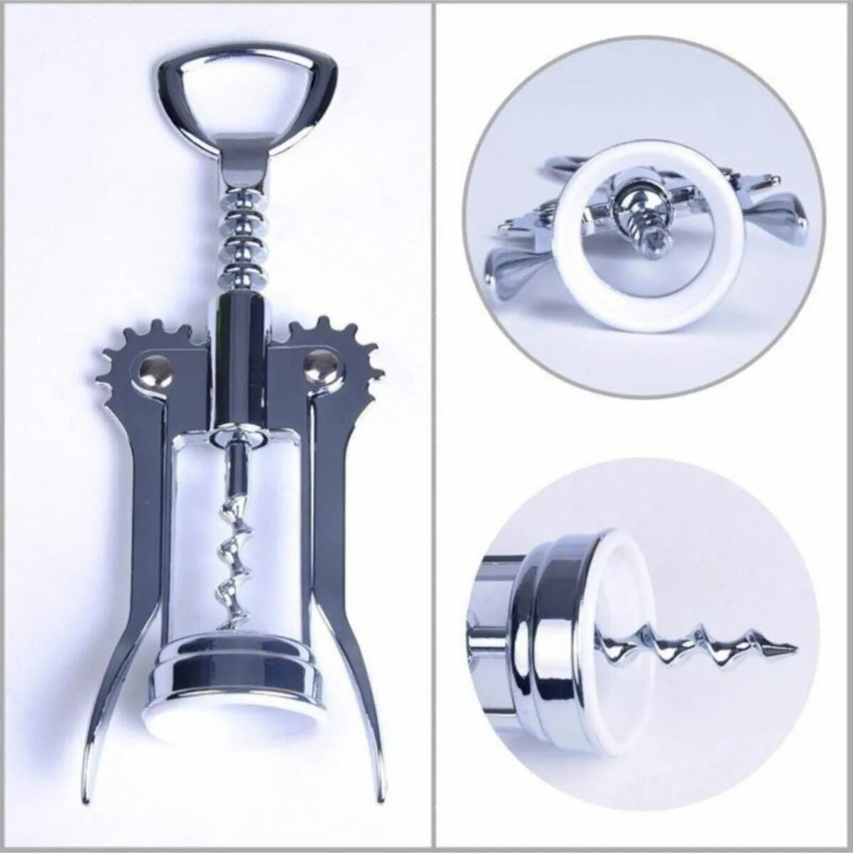 Metal Manual Corkscrew and Bottle Opener