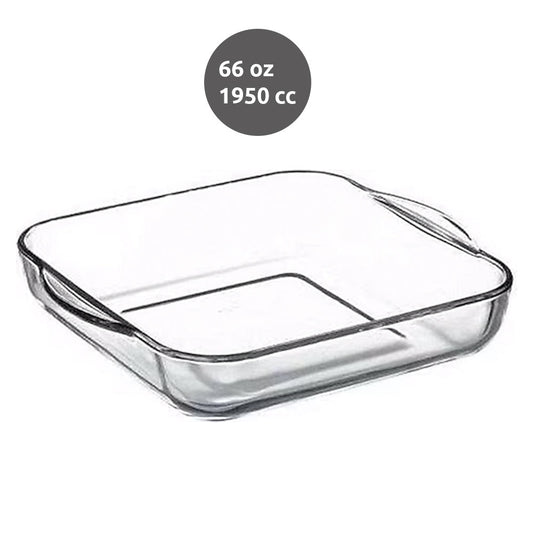 Borcam Square Glass Oven Tray 66 Oz — Pasabahce Bakeware