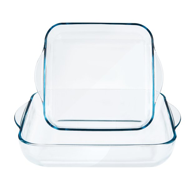 Glass Bakeware Square Dish Set Oven-Safe — Pasabahce, 2 Piece