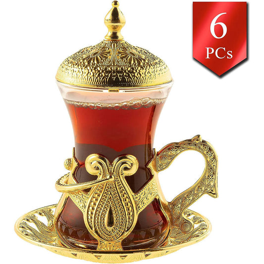 Tea Cups Gift Set for Housewarming 6 Piece — 4 Oz