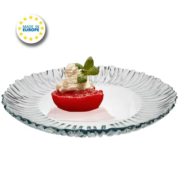 Pasabahce Aurora Glass Service Plate Round — 12.6 Inch