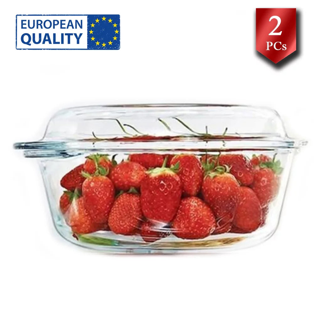 Pasabahce Oven-Safe Glass Casserole Round Baking Dish