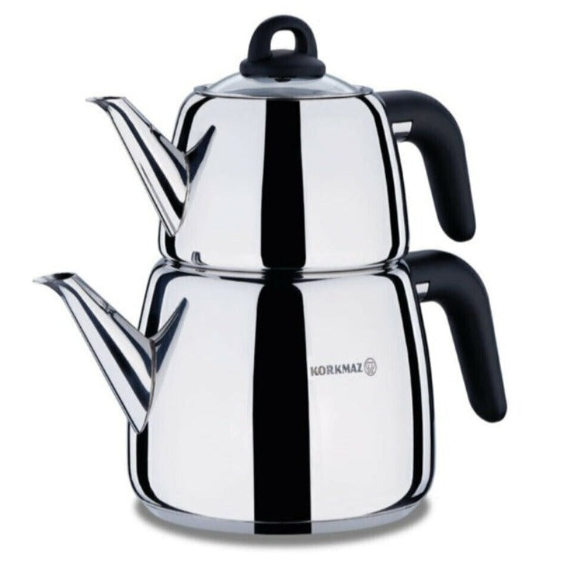 Turkish Teapot Set Bakelite Handle 3 L — Korkmaz, 4 Colors
