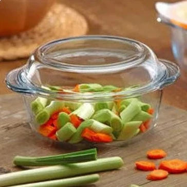 Pasabahce Oven-Safe Glass Casserole Round Baking Dish