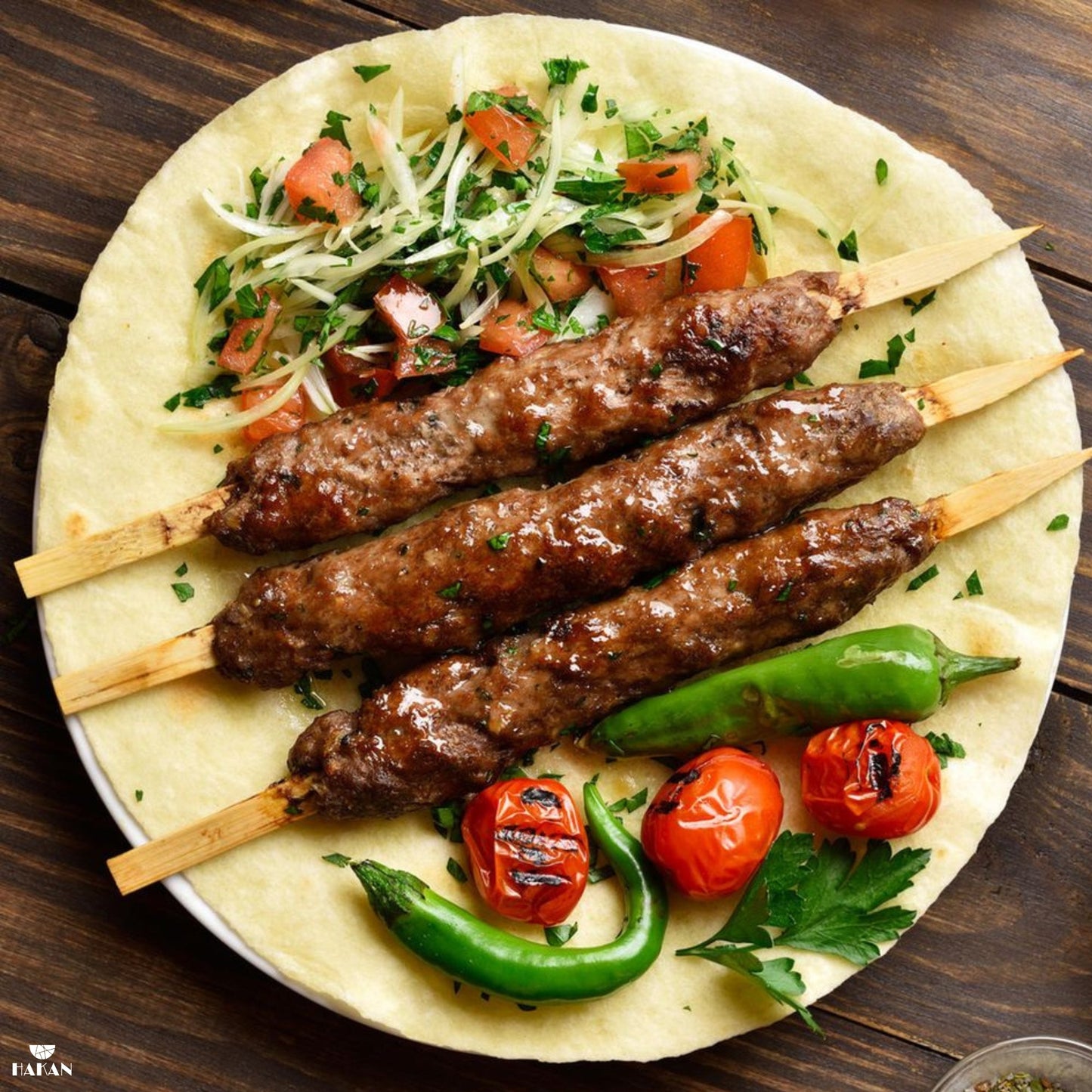 Hakan 9.8”x0.39" Bamboo BBQ Skewers, Flat Kabob Skewers for Grilling, 200 Pcs