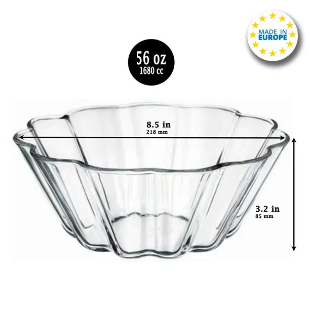 Pasabahce Glass Cake Mold Fluted Oven-Safe — 57 Oz
