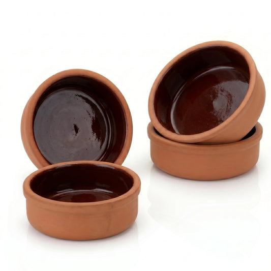 Glazed Terracotta Serving Bowls Set of 4 — Athens, 14.2 Oz