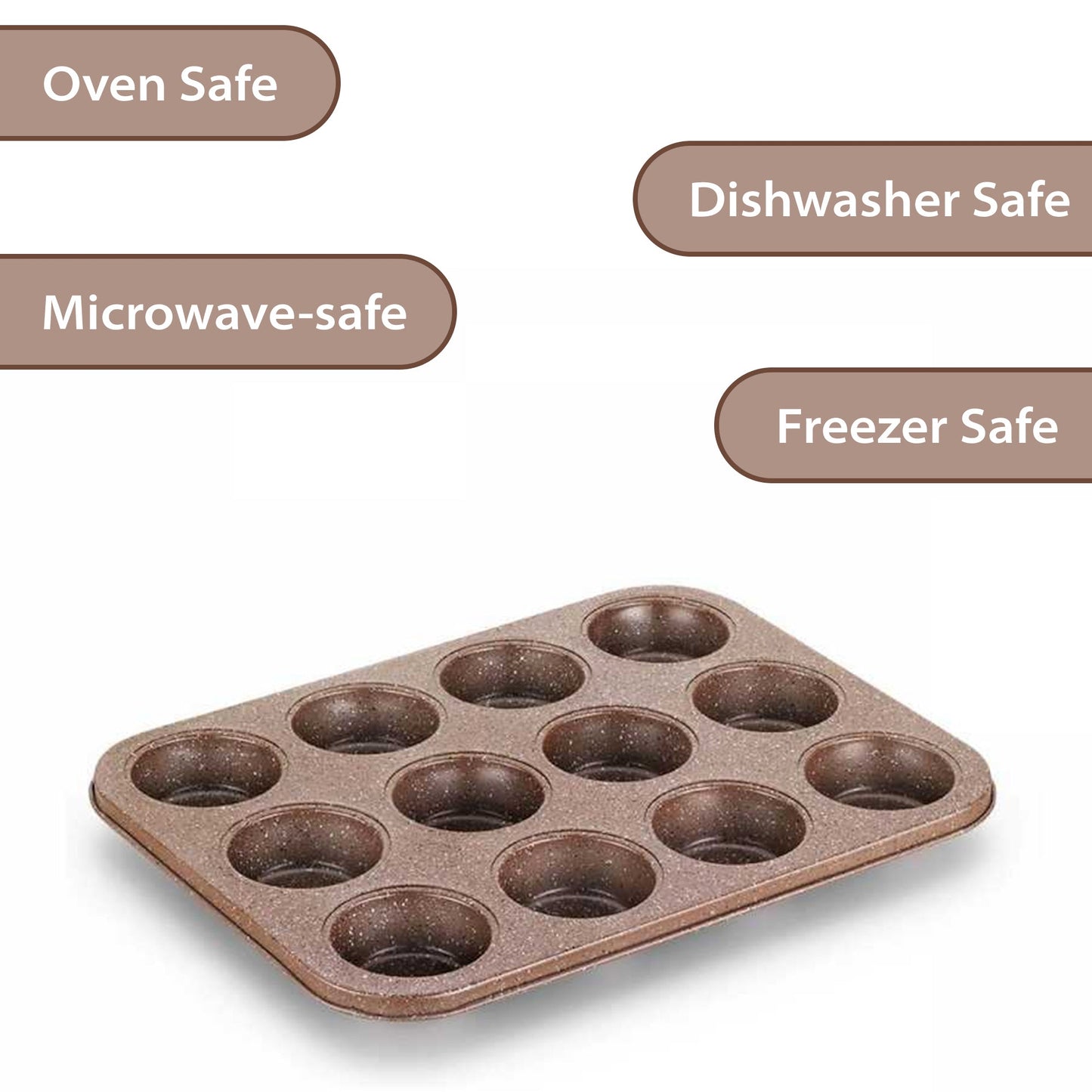 Granite Nonstick Muffin and Cupcake Pan 12 Cup — Korkmaz