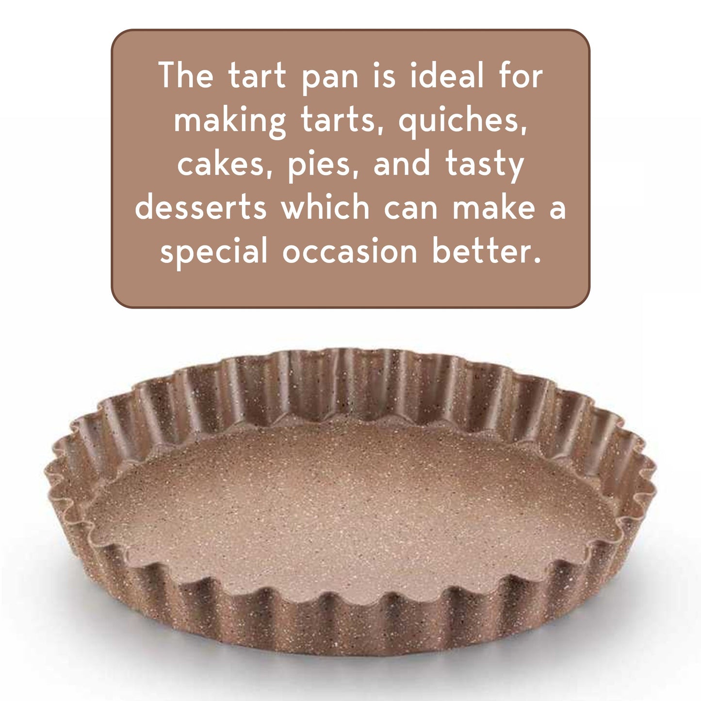 Korkmaz Granite Nonstick Tart Quiche Pie Pan — Torta