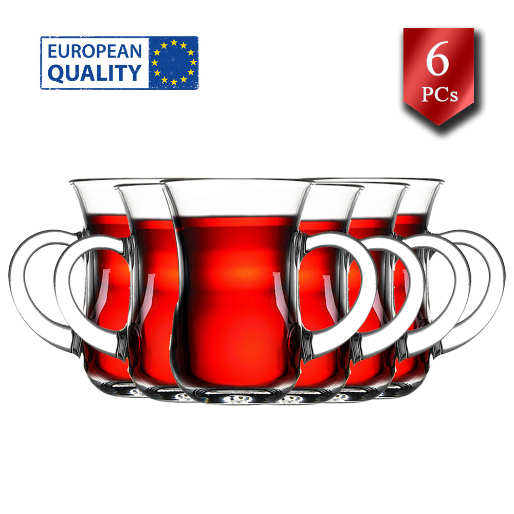 Turkish Tea Cups with Handle 4.75 Oz — Pasabahce
