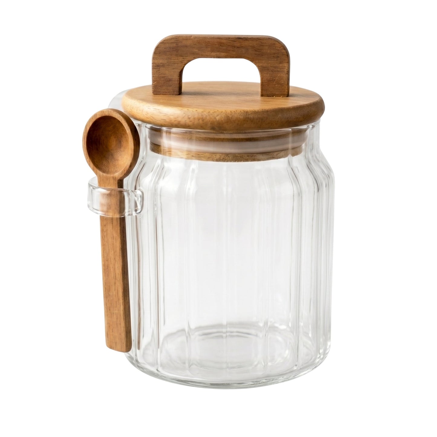 Borosilicate Glass Jar Airtight with Lid and Spoon — 3 Sizes