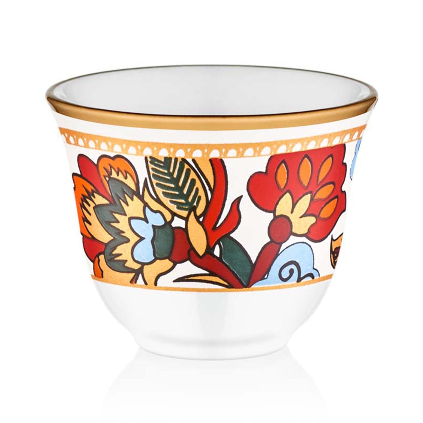 Hand Painted Espresso Cups Set 6 Piece — 1.7 Oz