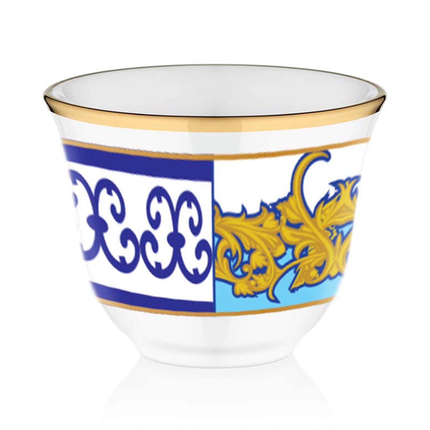 Arabic Mirra Coffee Cups Hand Painted — 6 Piece, 1.7 Oz