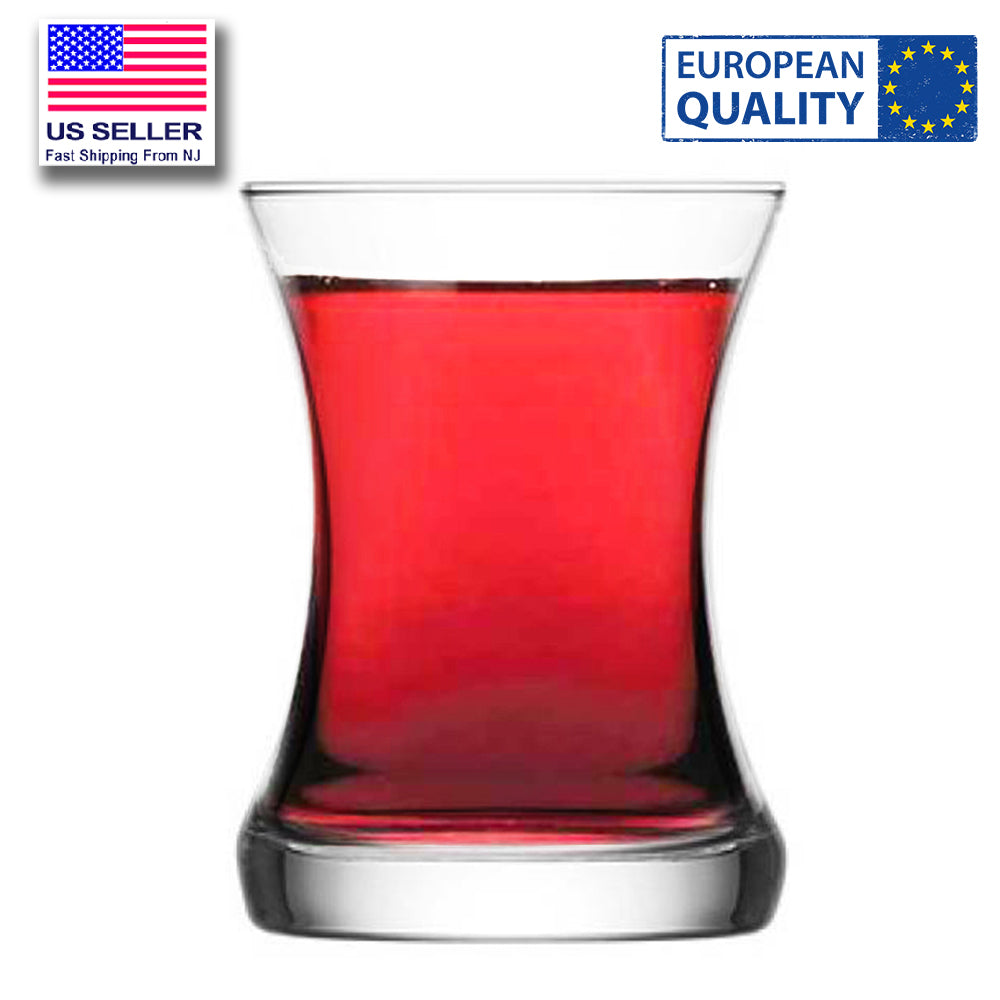 Turkish Tea Glass Set Misis 6 Piece — Pasabahce, 5.4 Oz