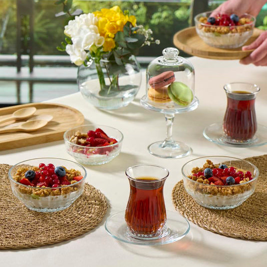 Turkish Tea Cup Set 6 Piece — Pasabahce Echo, 5.5 Oz