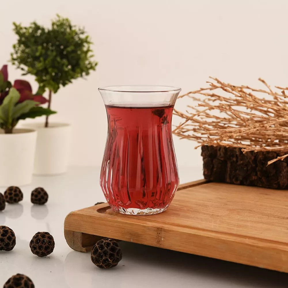 Turkish Tea Cup Set 6 Piece — Pasabahce Echo, 5.5 Oz