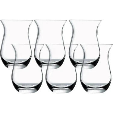 Turkish Tea Cup Set 6 Piece — Pasabahce Galata, 5.9 Oz
