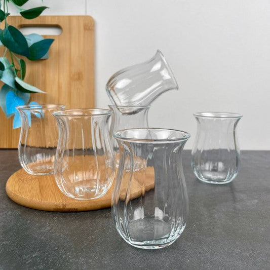 Turkish Tea Glass Set 3 Piece — Pasabahce Linka, 5 Oz