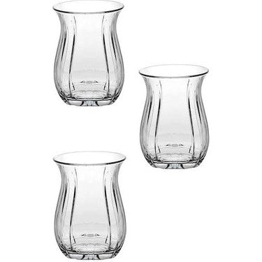 Turkish Tea Glass Set 3 Piece — Pasabahce Linka, 5 Oz