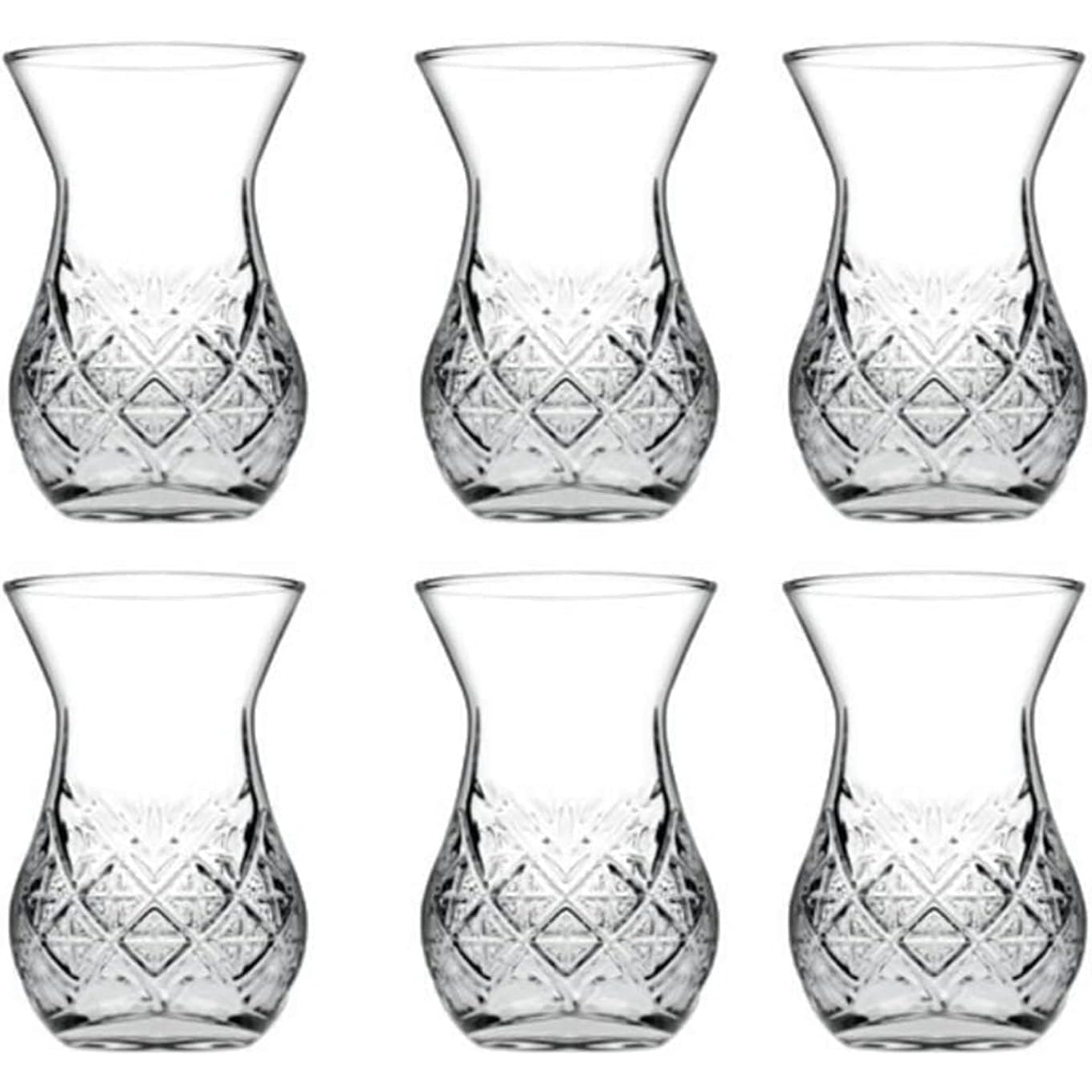 Turkish Teacup Set Timeless 6 Piece — Pasabahce, 5.75 Oz