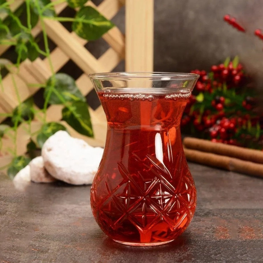 Turkish Teacup Set Timeless 6 Piece — Pasabahce, 5.75 Oz