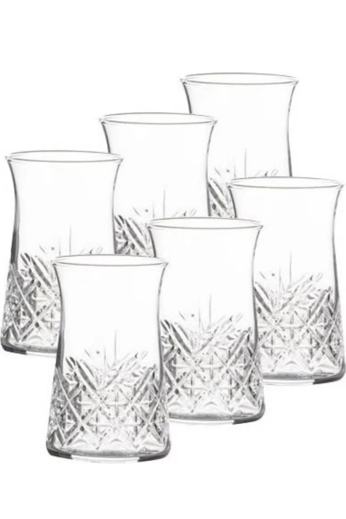 Turkish Tea Cup Set 6 Piece — Pasabahce Timeless, 5.5 Oz