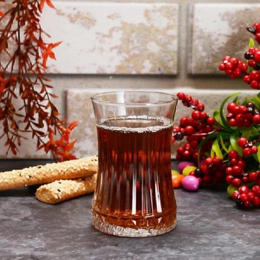 Turkish Tea Glasses 6 Piece — Pasabahce Elysia, 5.75 Oz