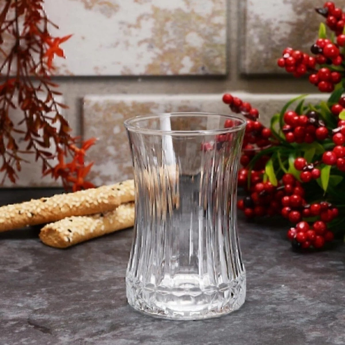 Turkish Tea Glasses 6 Piece — Pasabahce Elysia, 5.75 Oz