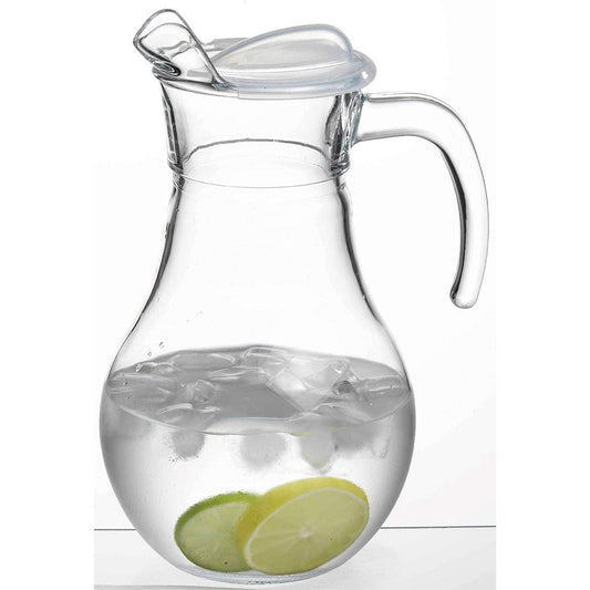 Pasabahce Bistro Glass Water Jug with Lid — 61 Oz