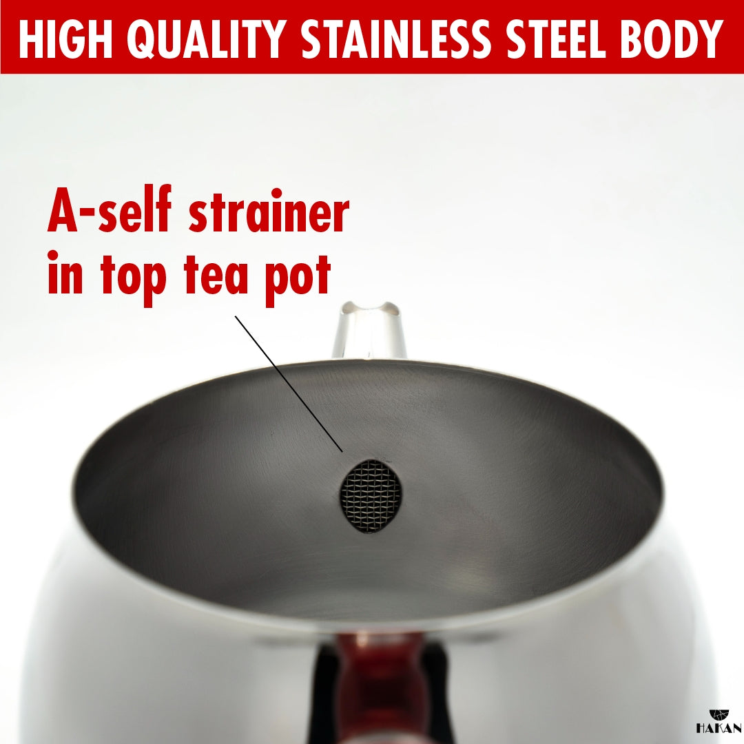 Double Turkish Teapot Set Stainless Steel — Bondy, 3 Sizes