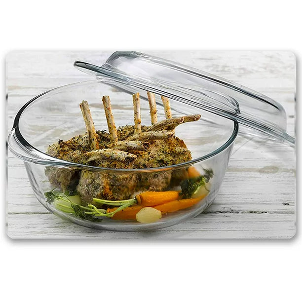 Pasabahce Oven-Safe Glass Casserole Round Baking Dish