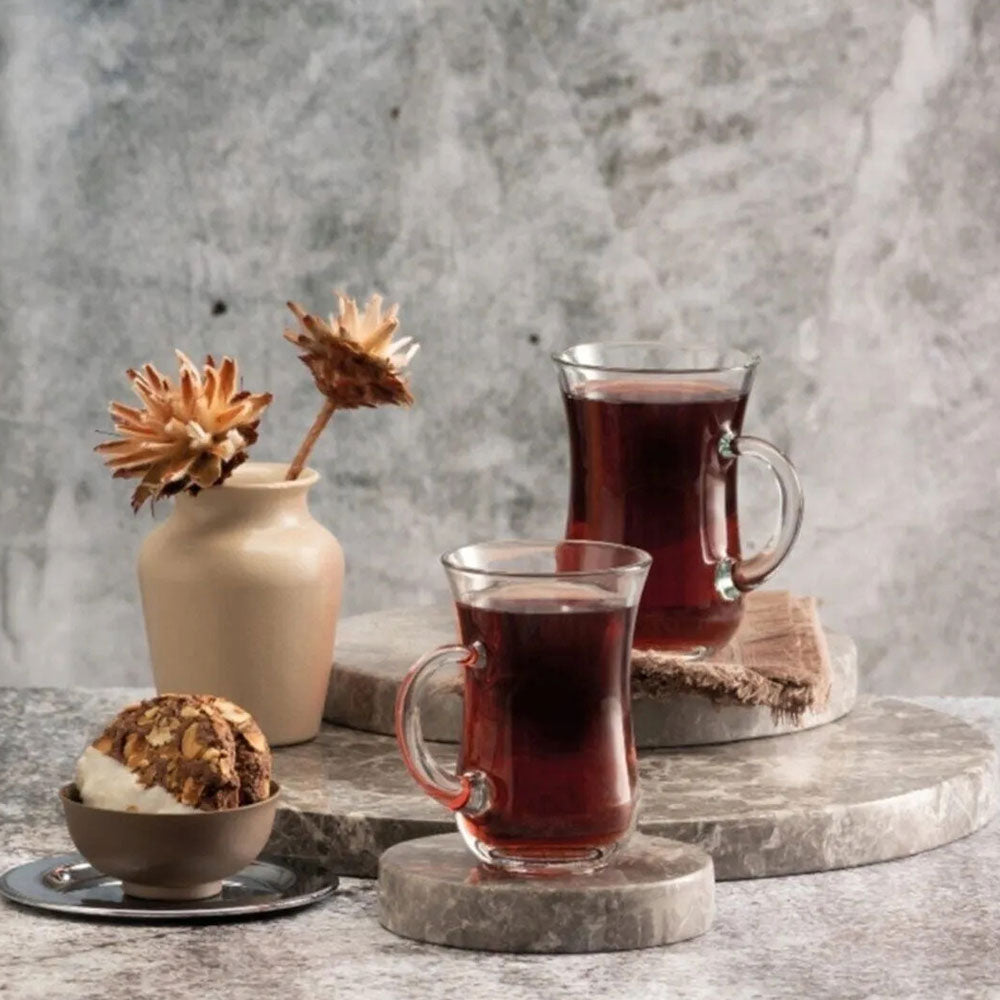 Turkish Tea Glass Set 6 Piece — Pasabahce Keyif, 4.7 Oz